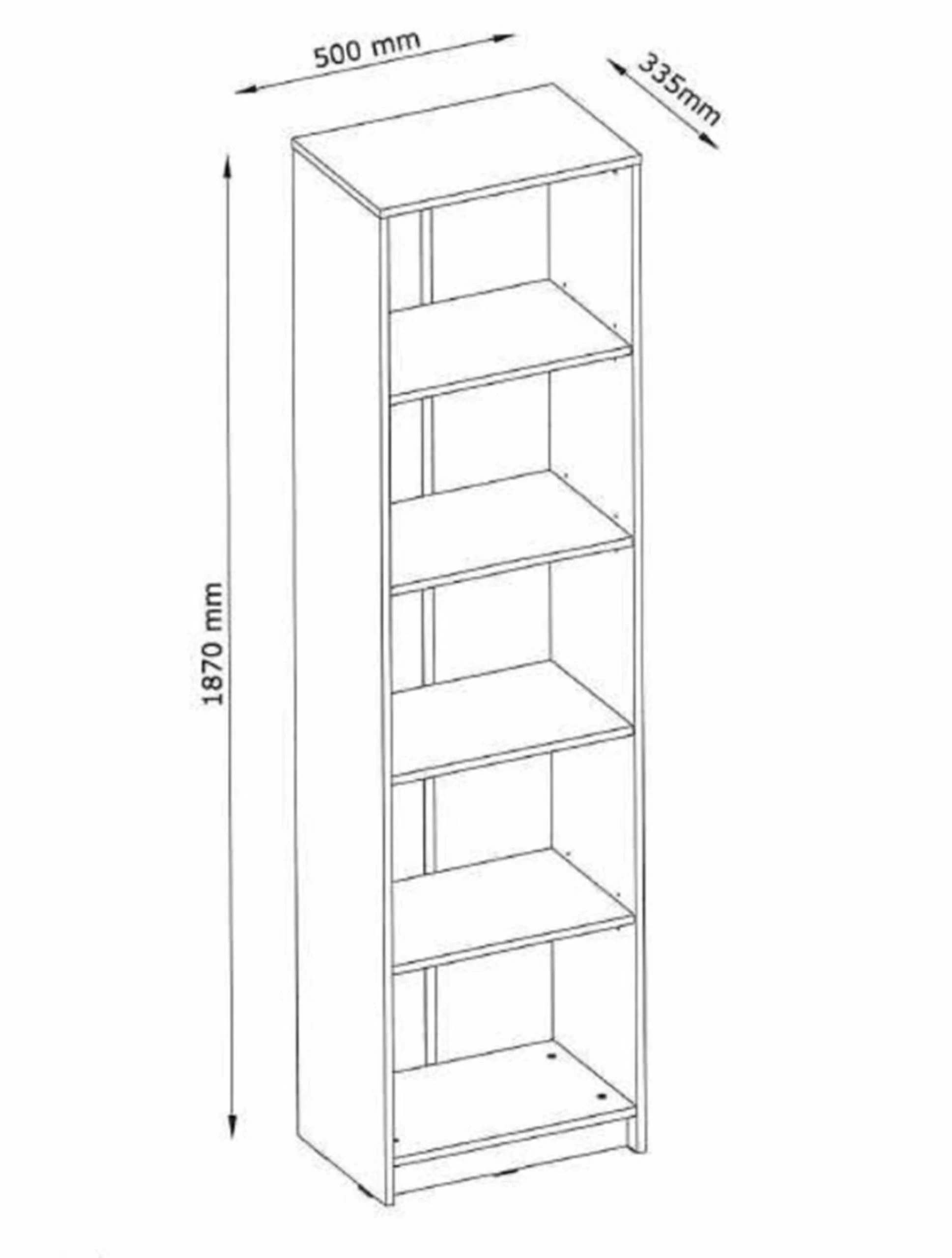 Bibliothèque Soma 50cm - Blanc/béton 2 Bibliothèque Soma 50cm - Blanc/béton – Image 2