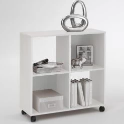 FMD Étagère Sprint Sur Roulettes - Blanc