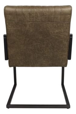 Lot De 2 Chaises De Repas Texas Yacht Cuir/métal - Kaki -Meubles Tables Et Chaises Shop TEXAS YAAR 4 cab3