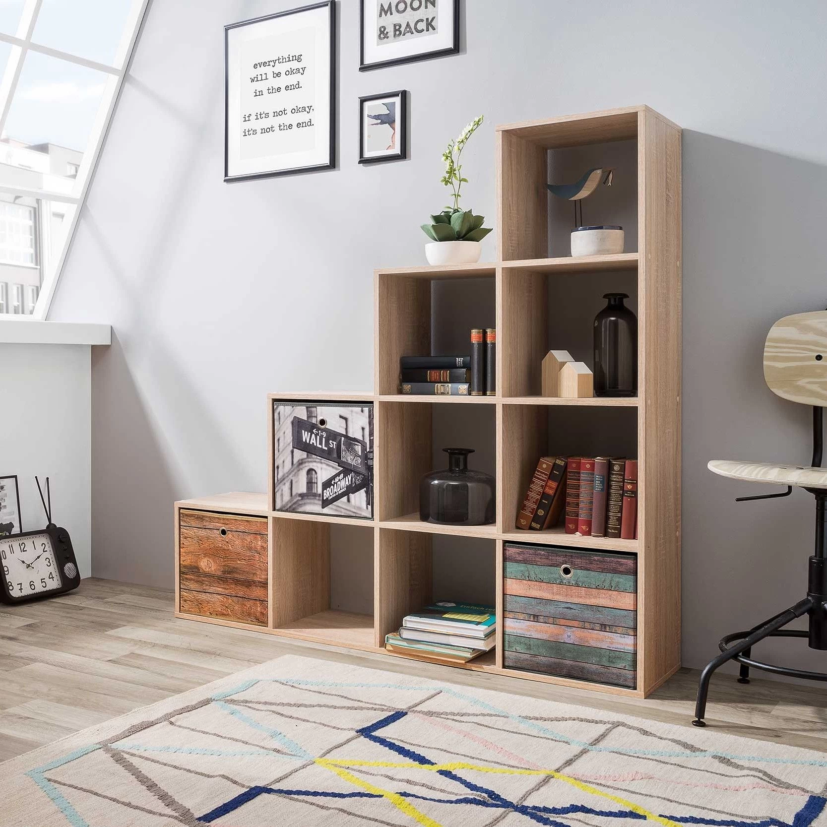 Etagère Udine 10 Niches - Chêne Sonoma 1 Etagère Udine 10 Niches - Chêne Sonoma