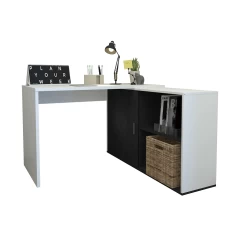 FMD Bureau D'angle Vaiana - Blanc/anthracite