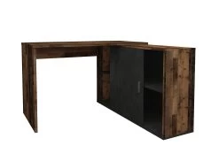 FMD Bureau D'angle Vaiana - Bois Vieilli/anthracite -Meubles Tables Et Chaises Shop Valley OSD Matera Perspektive Ohne Deko 946c