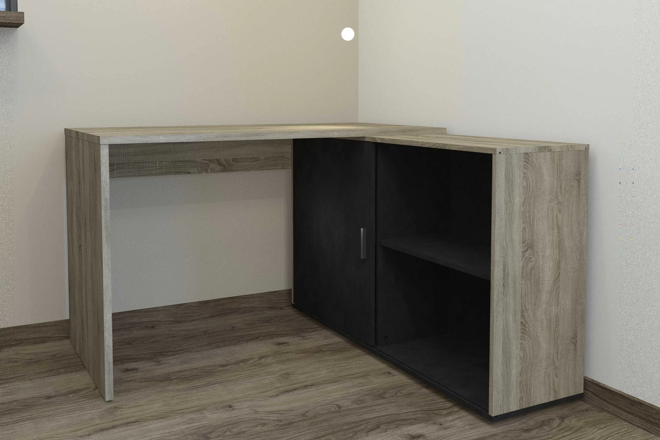 FMD Bureau D'angle Vaiana - Chêne/anthracite 4 FMD Bureau D'angle Vaiana - Chêne/anthracite – Image 4