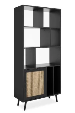 Bibliothèque Daka 80cm 1 Porte - Noir/nature -Meubles Tables Et Chaises Shop Vienna 20A Regal perspektive dfd5