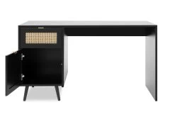 Bureau Daka 130cm 1 Porte & 1 Tiroir - Noir/nature 17 Bureau Daka 130cm 1 Porte & 1 Tiroir - Noir/nature -Meubles Tables Et Chaises Shop Vienna 30A Schreibtisch frontal offen 739d
