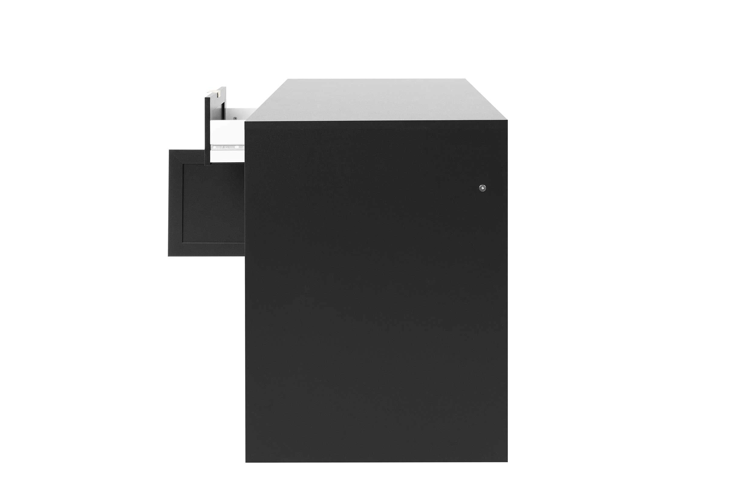 Bureau Daka 130cm 1 Porte & 1 Tiroir - Noir/nature 6 Bureau Daka 130cm 1 Porte & 1 Tiroir - Noir/nature – Image 6