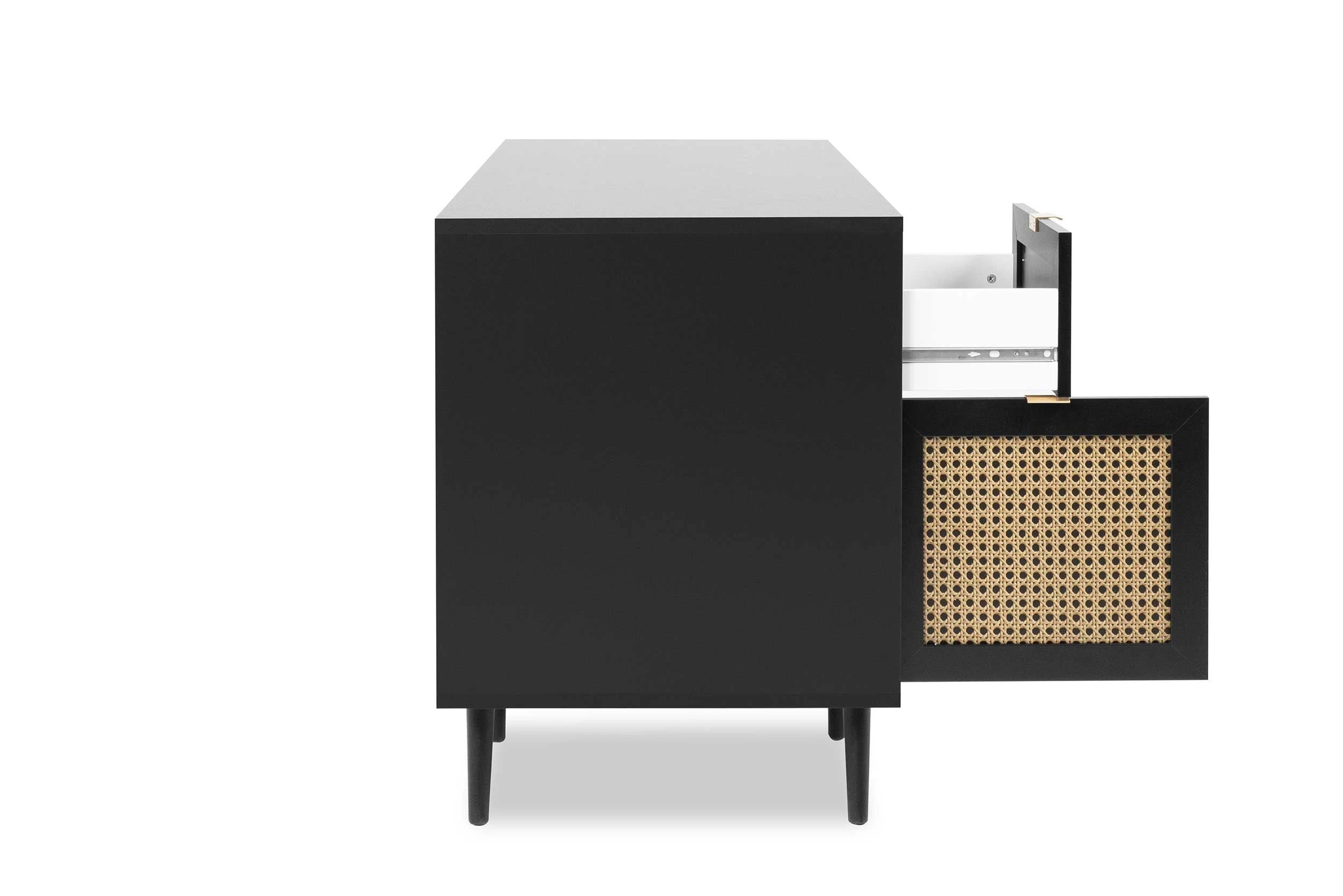 Bureau Daka 130cm 1 Porte & 1 Tiroir - Noir/nature 9 Bureau Daka 130cm 1 Porte & 1 Tiroir - Noir/nature – Image 9