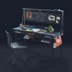 Meuble D'étude | 18mm Mélaminé | Tiroirs à Fermeture Douce | Haut-parleur Bluetooth