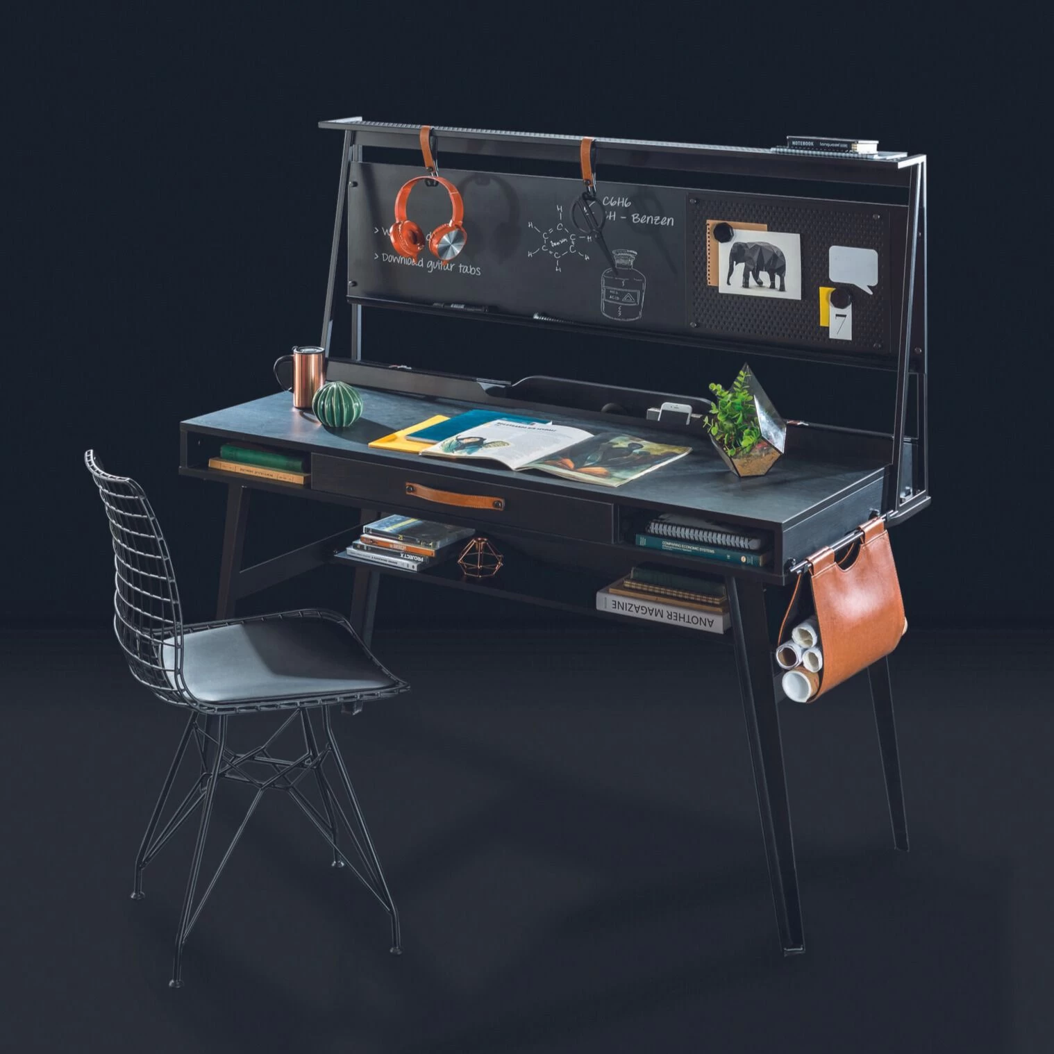 Meuble D'étude | 18mm Mélaminé | Tiroirs à Fermeture Douce | Haut-parleur Bluetooth 1 Meuble D'étude | 18mm Mélaminé | Tiroirs à Fermeture Douce | Haut-parleur Bluetooth