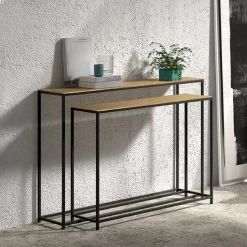 Lot De 2 Consoles Tuline - Doré/noir Métal