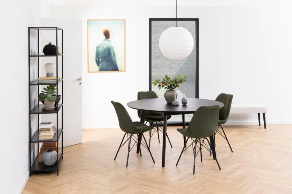 Chaise Coquille Irma En Velours - Vert Olive 3 Chaise Coquille Irma En Velours - Vert Olive – Image 3