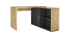 FMD Bureau D'angle Vaiana - Chêne Vieilli/anthracite -Meubles Tables Et Chaises Shop valley artisan matera 9249