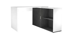 FMD Bureau D'angle Vaiana - Blanc/anthracite -Meubles Tables Et Chaises Shop valley wei matera 579a