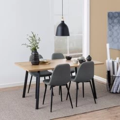 Chaise De Salle à Manger Ignifuge - Gris Clair/noir 12 Chaise De Salle à Manger Ignifuge - Gris Clair/noir -Meubles Tables Et Chaises Shop wilhelm 5bef